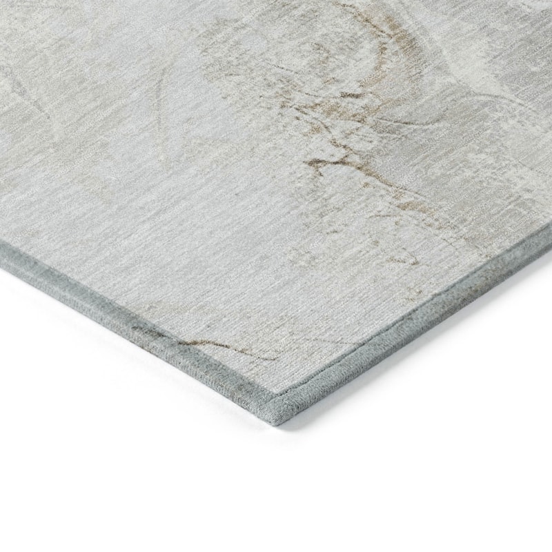HomeRoots Abstract Modern Rectangle Outdoor Rug