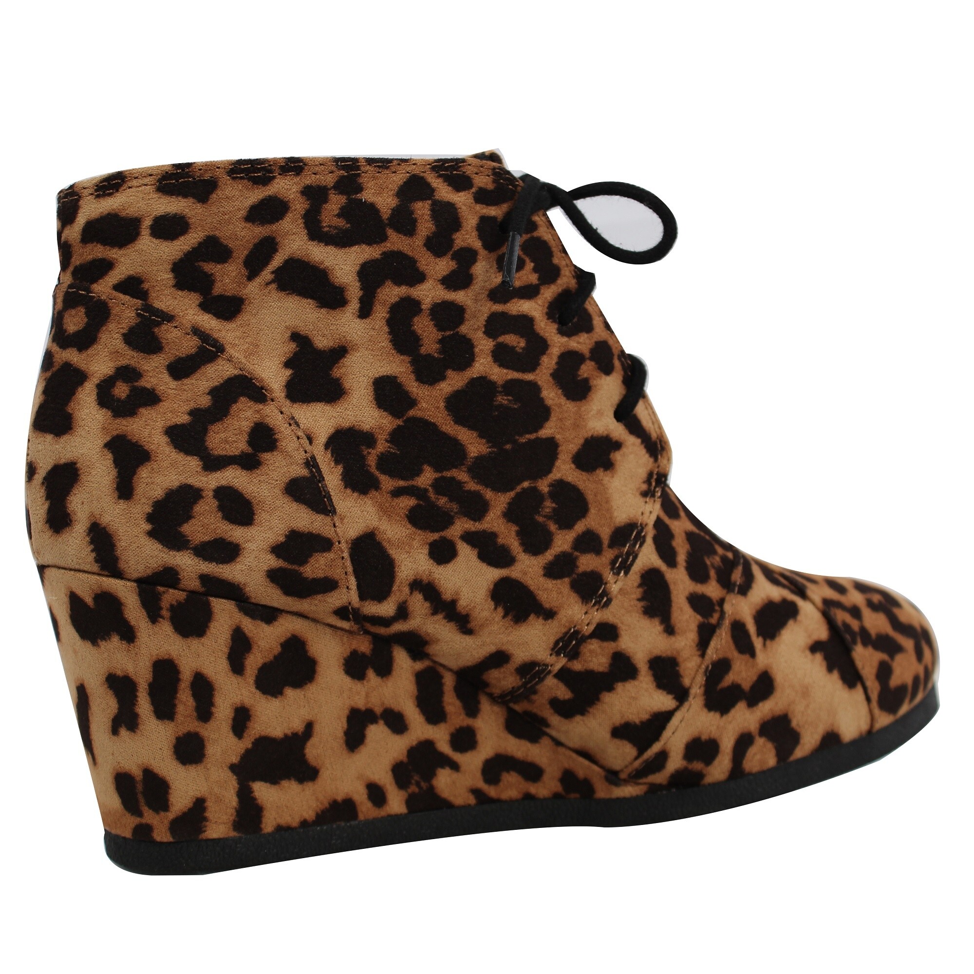 Details about   Ladies Round Toe Wedge Heel Lace up Warm Fur Lining Ankle Boots Faux Suede Shoes