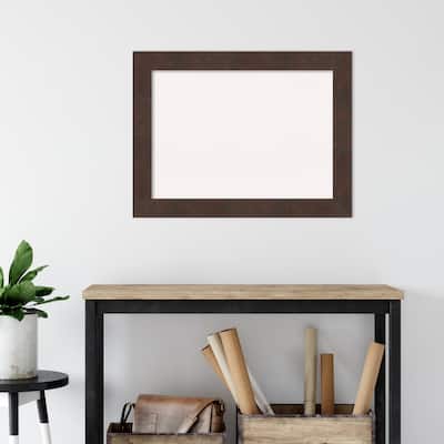 Wildwood Brown Framed White Bulletin Board, Organization Board, Pin Board