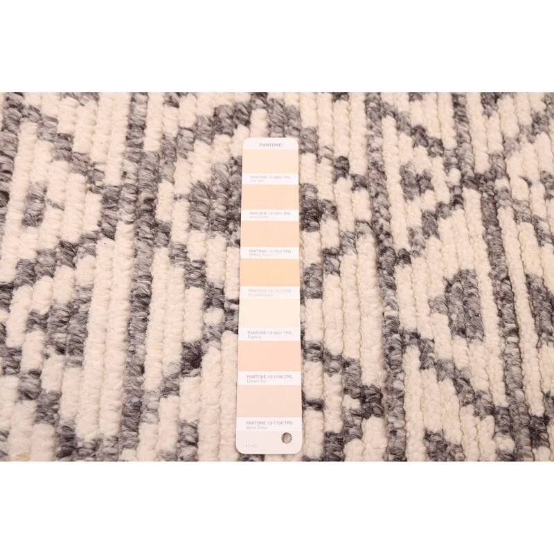 ECARPETGALLERY Hand-knotted Tangier Cream Wool Rug - 5'3 x 7'5