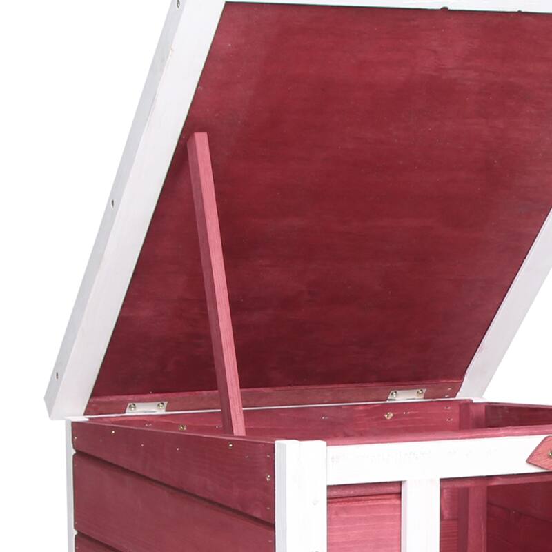 Small Wooden Dog House with Openable & Waterproof Roof