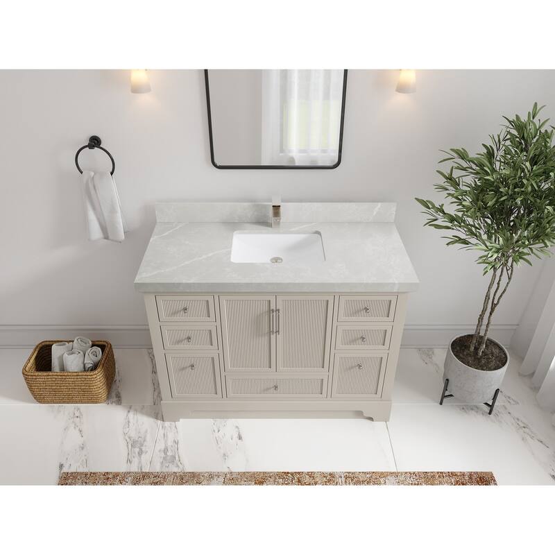 Willow Collections 48 in. W x 22 in. D Alys Single Sink Bathroom Vanity with Countertop