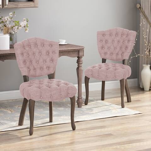 Crosswind Diamond Stitch Fabric Dining Chair by Christopher Knight Home