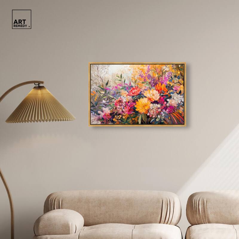 Golden Hour Garden Canvas by Art Remedy