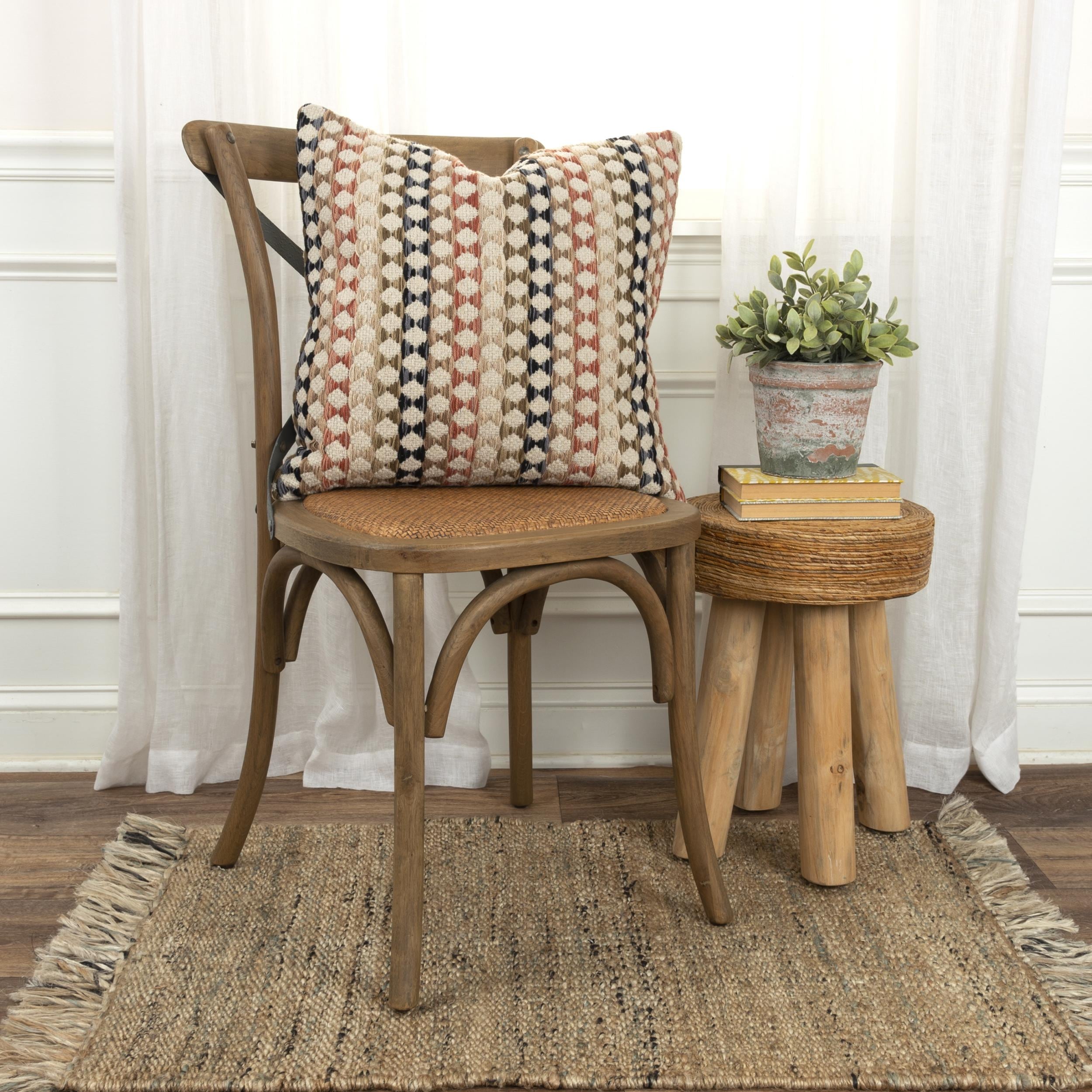 Rizzy Home Woven Boho Throw Pillow, 20x20