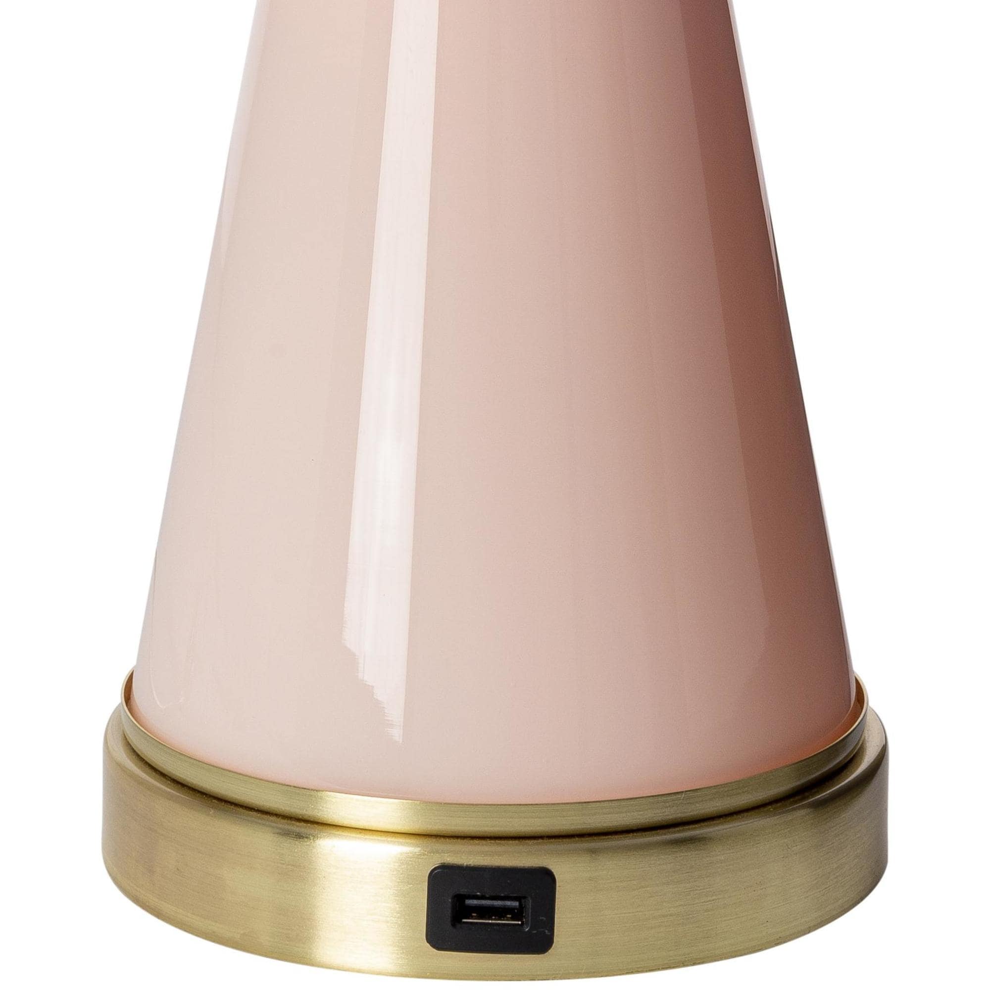 Sahil Modern & Contemporary Pink Accent Table Lamp - 25"H x 14"W x 14"D