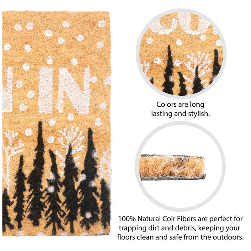 Creative Home Ideas 18" x28" Coir Indoor/Outdoor Doormat