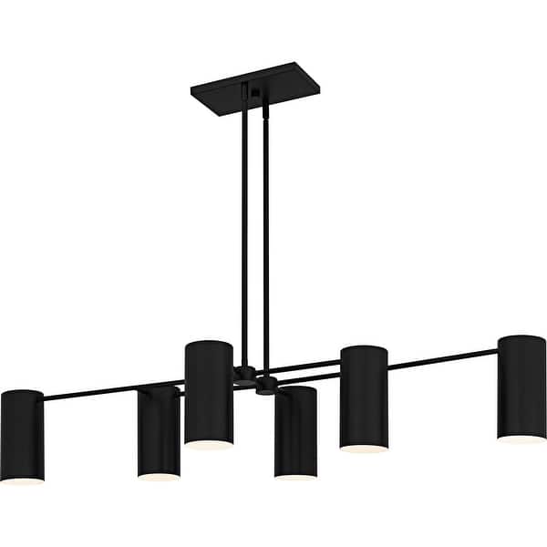 slide 2 of 10, Foreland 6-Light Matte Black Linear Chandelier