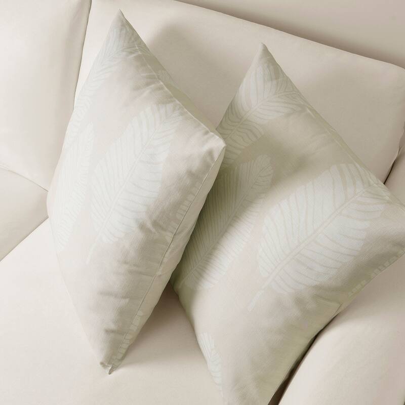 Exclusive Fabrics Printed Cotton Throw Pillow Covers 18 X 18 - Textured Decorative Pillow Covers (Set of 2)