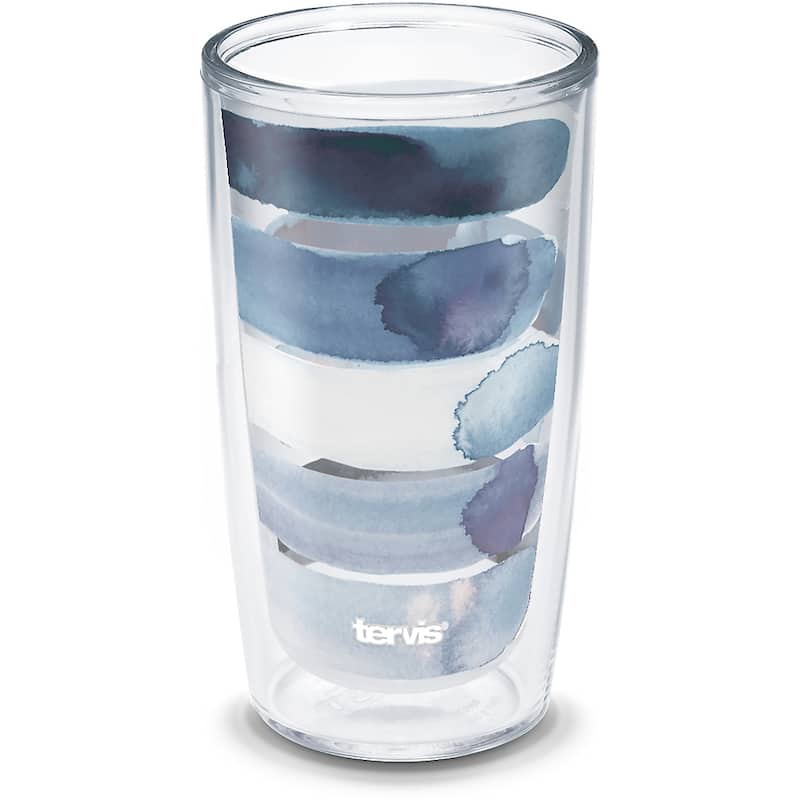 Tervis Kelly Ventura Crystal Blue Collection Made in USA Double Walled Insulated Travel Tumbler, Sorbet Stripe - 16oz - 16oz