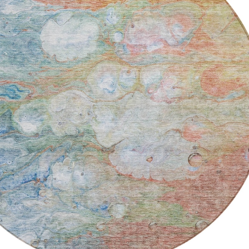 HomeRoots Abstract Transitional Rectangle Outdoor Rug