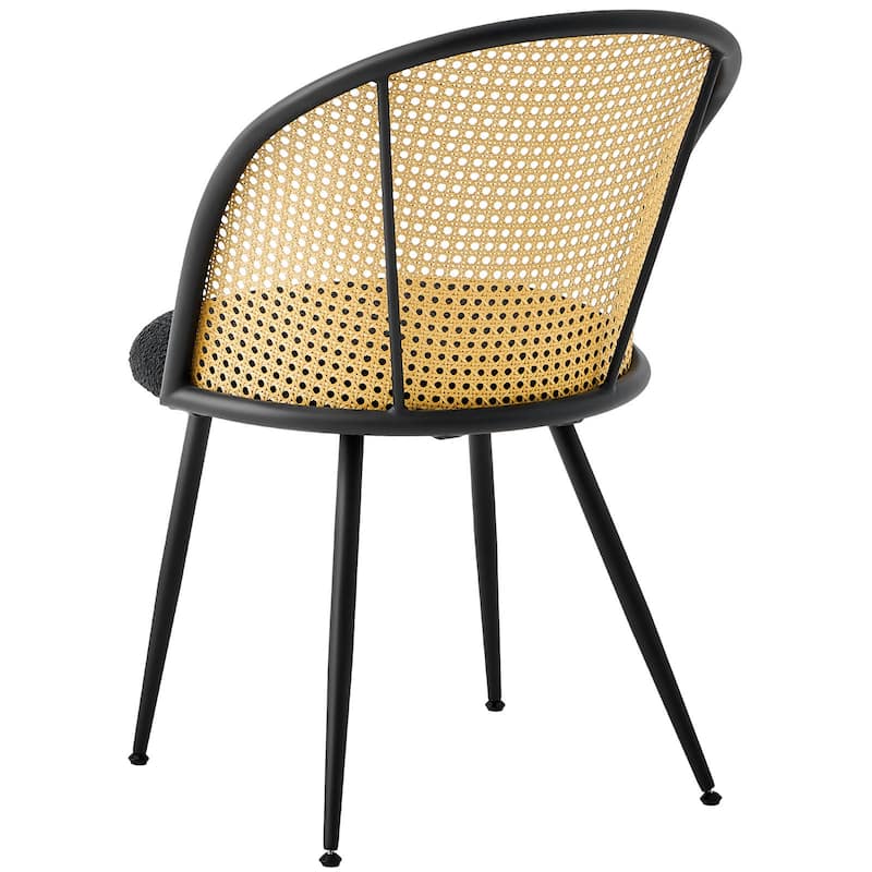 Modern Upholstered Rattan Dining Chairs Set of 2/4