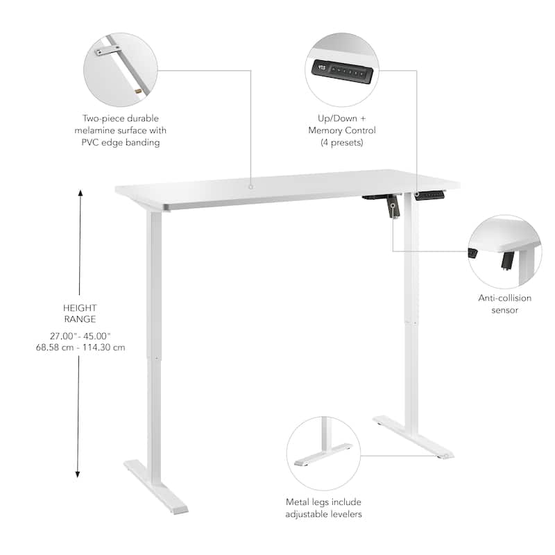 Energize 55W x 24D Height Adjustable Standing Desk by Bush Furniture