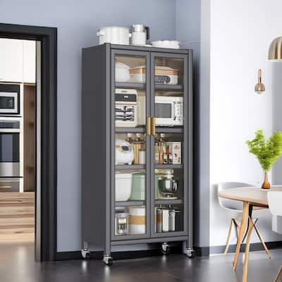 Kitchen Storage Cabinets - Bakers Rack Countertop
