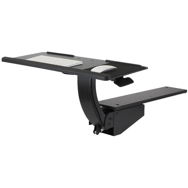slide 2 of 5, Mount-It! Standing Keyboard and Mouse Platform With Ergonomic Wrist Rest Pad