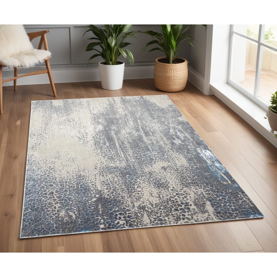 Zere Abstract Modern Non Skid Woven Area Rug By HomeRoots