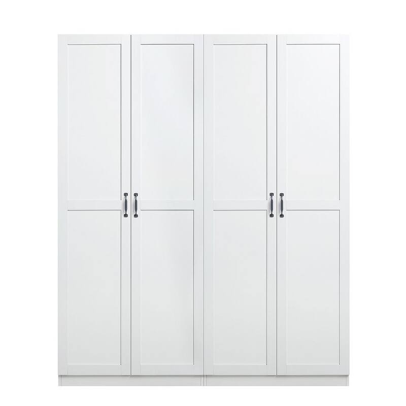 Manhattan Comfort Hopkins Modern 7 Shelf Freestanding Storage Closet Set of 2