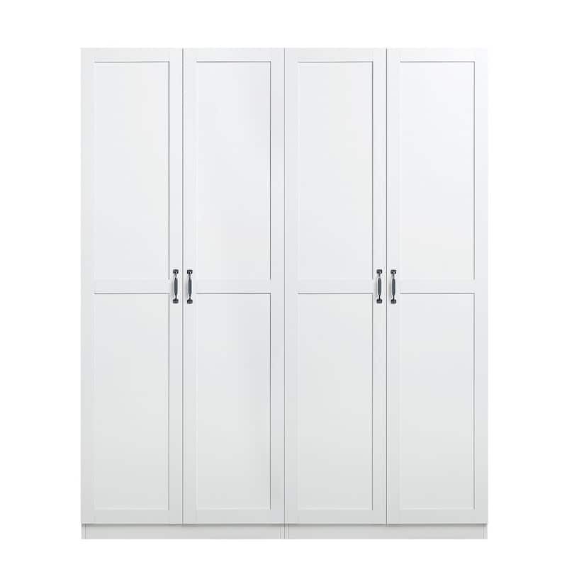 Manhattan Comfort Hopkins Storage Closet 4.0 in Black - Set of 2