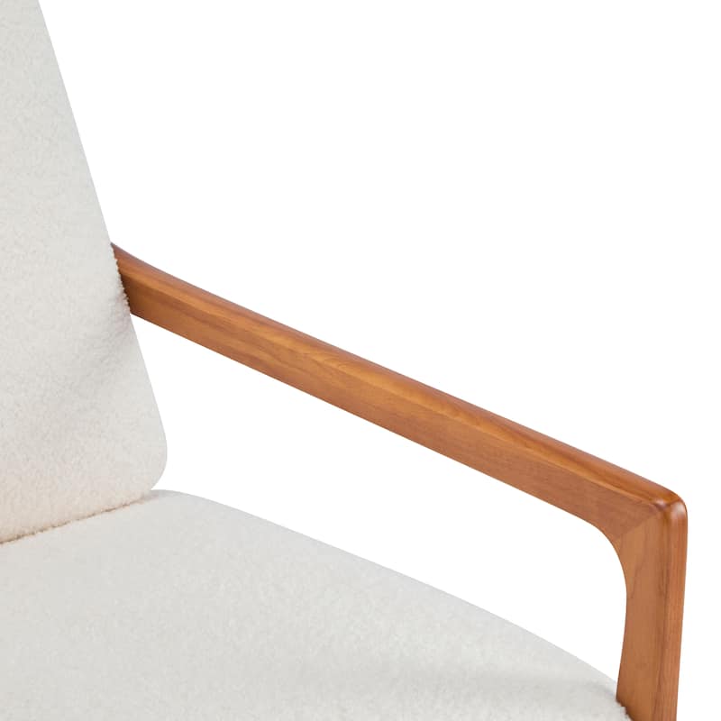 Roomfitters Mid Century Accent Armchair with Solid Wood Frame, High Back, Ergonomic Lounge Chair