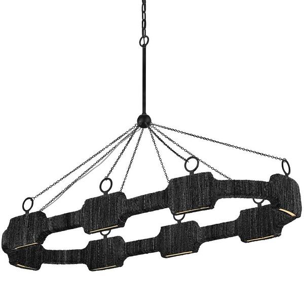 slide 2 of 7, Hinkley Lighting 34107 Raffi 52" Wide Ring Chandelier Carbon Black