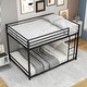 preview thumbnail 3 of 6, Metal Bunk Bed Full Over Full, Bed Frame with Safety Guard Rails and Ladders, Premium Steel Slats Support, for Bedroom, dorm