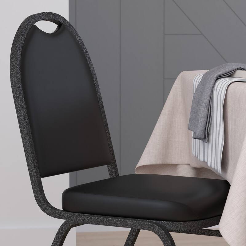Commercial Dome Back Stacking Banquet Chair with Metal Frame