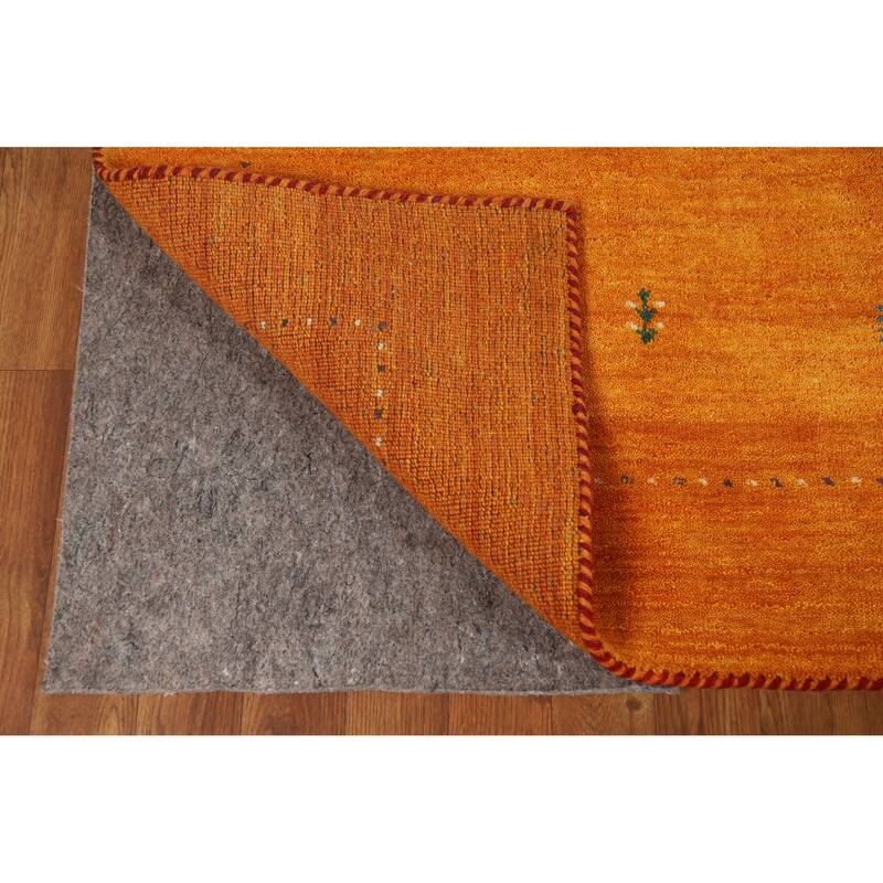 Hand Knotted Oriental 100% Wool Carpet Tribal Tribal Oranges & Rust Gabbeh Area Rug - 7' 7'' X 4' 10''