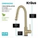 preview thumbnail 60 of 167, Kraus 2-Function 1-Handle 1-Hole Pulldown Sprayer Brass Kitchen Faucet