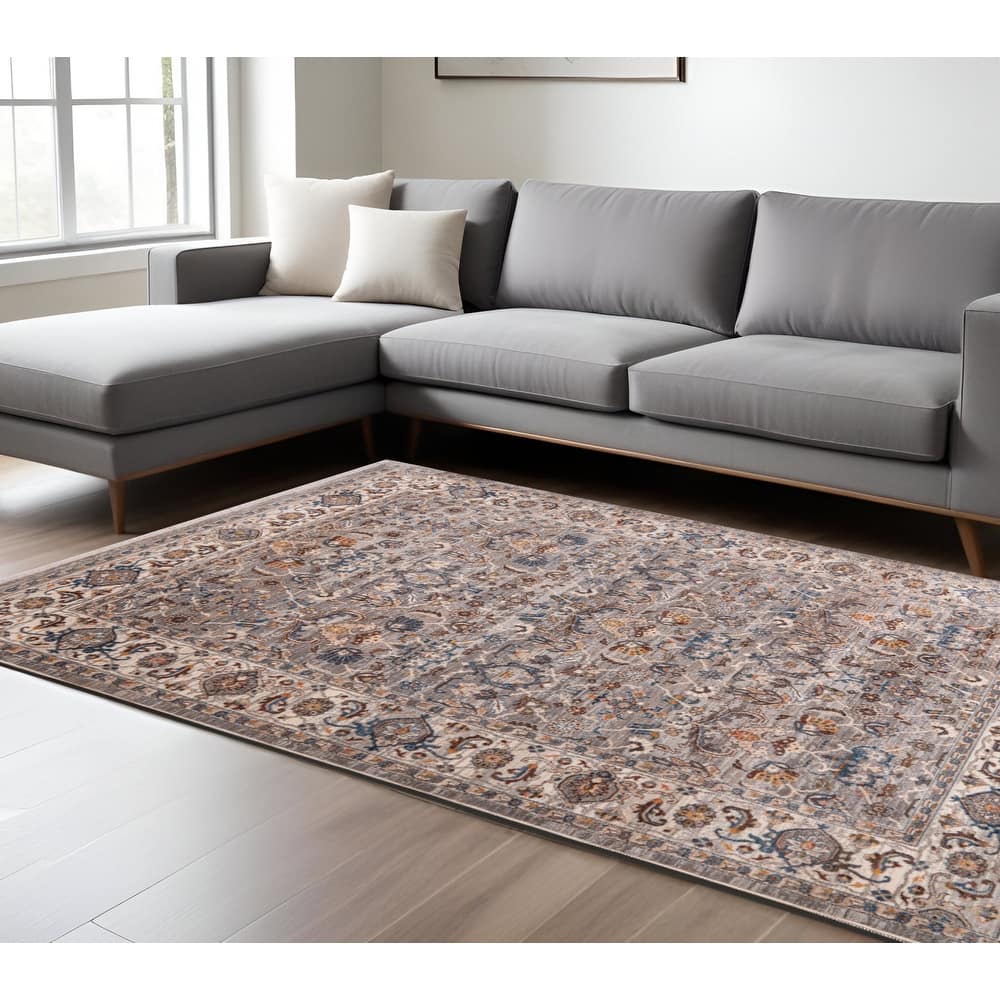 HomeRoots Oriental Traditional Rectangle Area Rug
