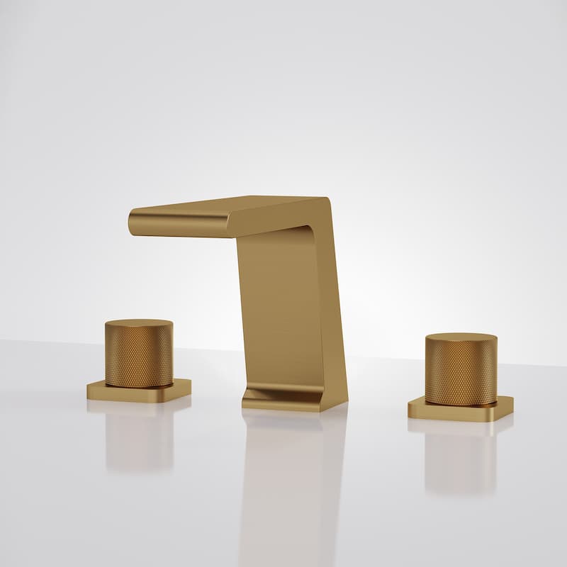 Widespread Bathroom Faucet Double Handle 3 Hole Bathroom Sink Faucet Waterfall Spout
