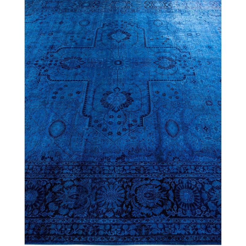 Vibrance, One-of-a-Kind Hand-Knotted Area Rug - Purple, 9' 0" x 11' 7" - 9' 0" x 11' 7"