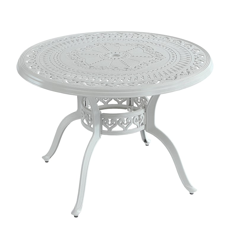 40" Outdoor Durable Cast Aluminum Construction Patio Dining Table