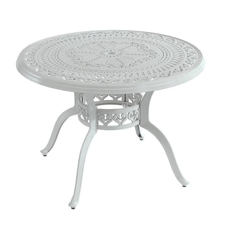 5-Piece Cast Aluminum Patio Dining Set with 4 Swivel Chair