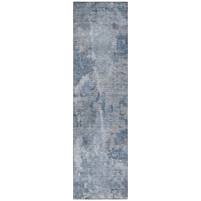 Machine Washable Indoor/ Outdoor Modern Ombre Chantille Rug