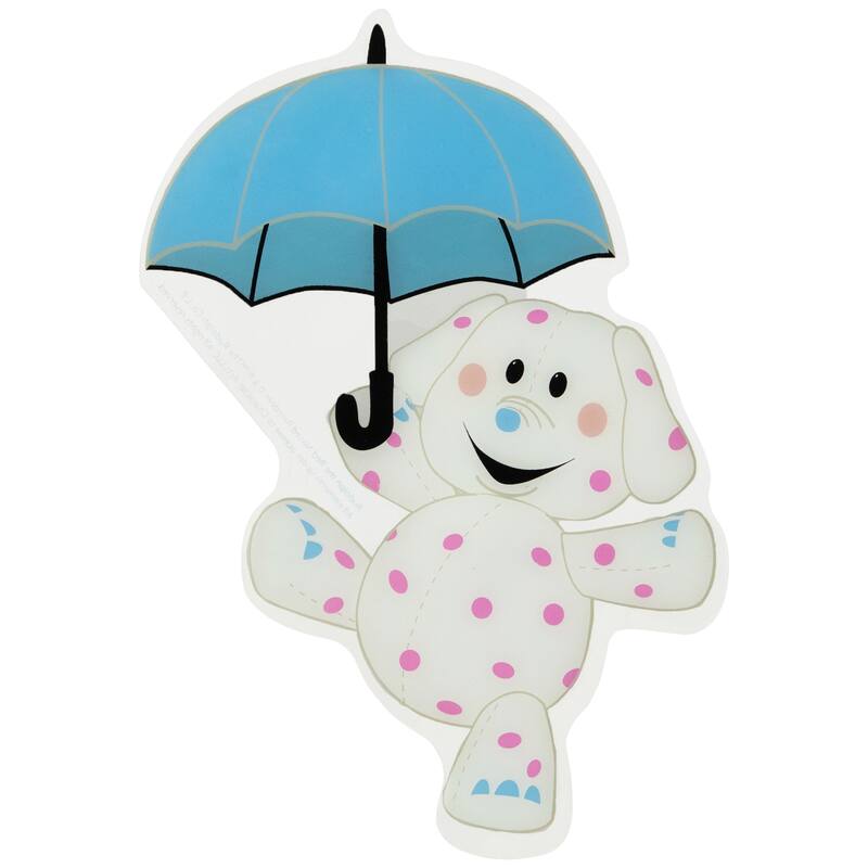 Spotted Elephant Misfit Double Sided Gel Christmas Window Cling decor