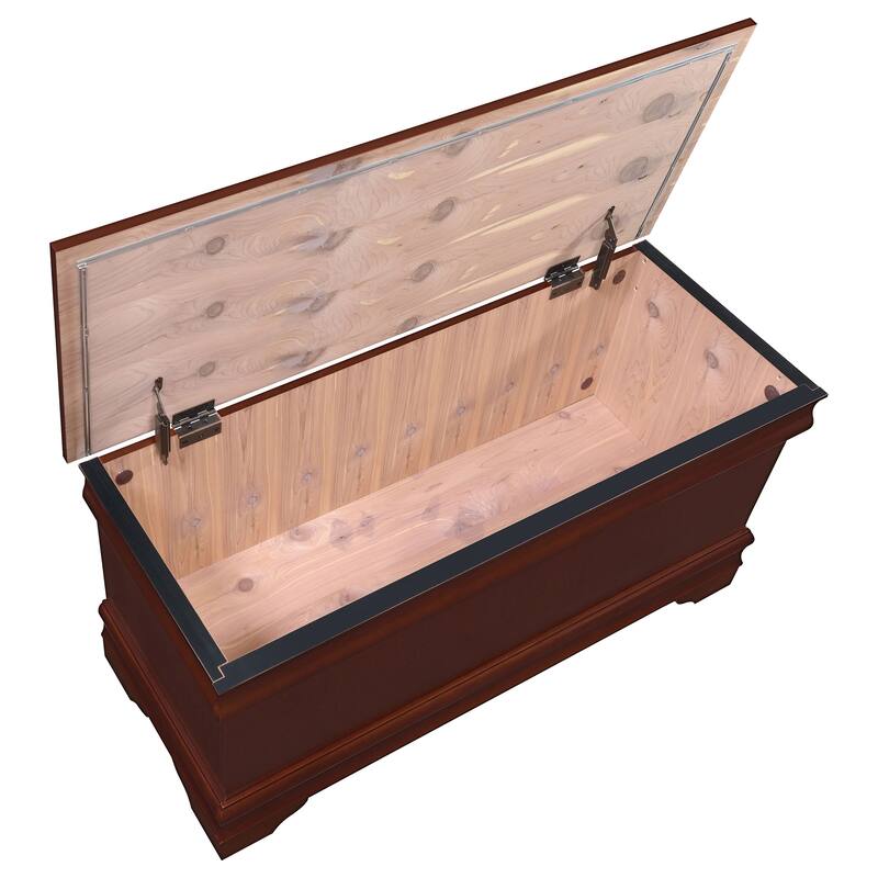 Paula Traditional 40 Inch Wood Storage Trunk Cedar Lined Chest