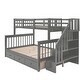 preview thumbnail 15 of 55, Simple Twin over Full Bunk Bed With Drawer,Storage And Guard Rail