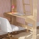preview thumbnail 13 of 27, Max and Lily Mid-Century Modern Twin Loft Bed with Desk and Bookshelf