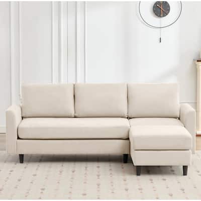 Snow Velvet Sectional Sofa