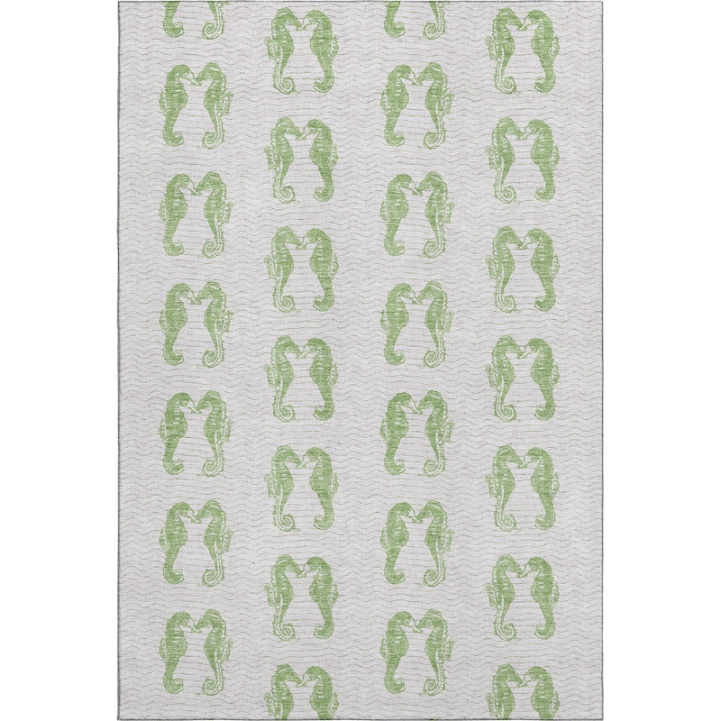 Premium Washable Super Soft Coastal Seahorse Mayfield Rug