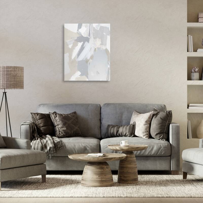 Stupell Neutral Tones Grey & Beige Canvas Wall Art Design By Rachel Springer