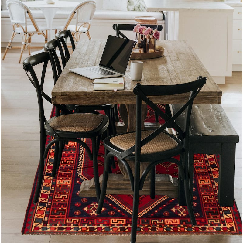 ECARPETGALLERY Hand-knotted Melis Red Wool Rug - 5'3 x 9'3