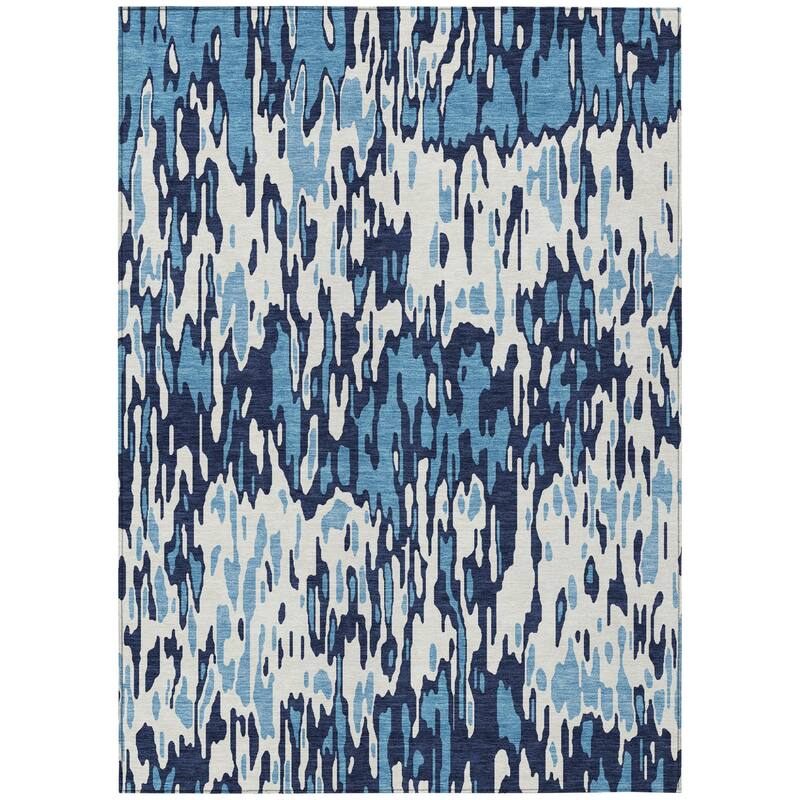 HomeRoots Striped Transitional Rectangle Outdoor Rug