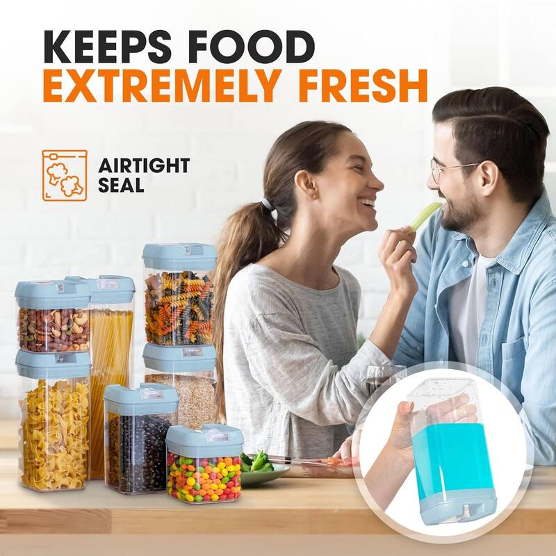 Cheer Collection 7-piece Stackable Airtight Food Storage Container Set