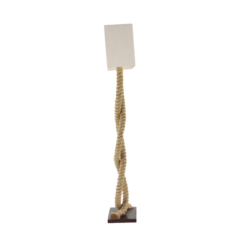 Brown Jute Rope Twisted Rope Styled Desk or Table Lamp