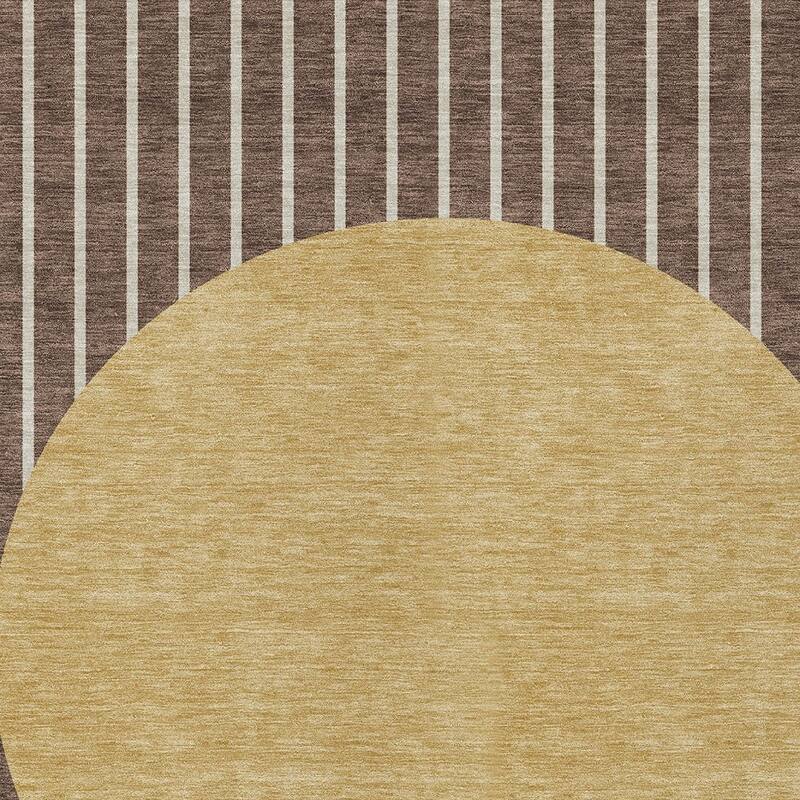 HomeRoots Striped Transitional Rectangle Outdoor Rug