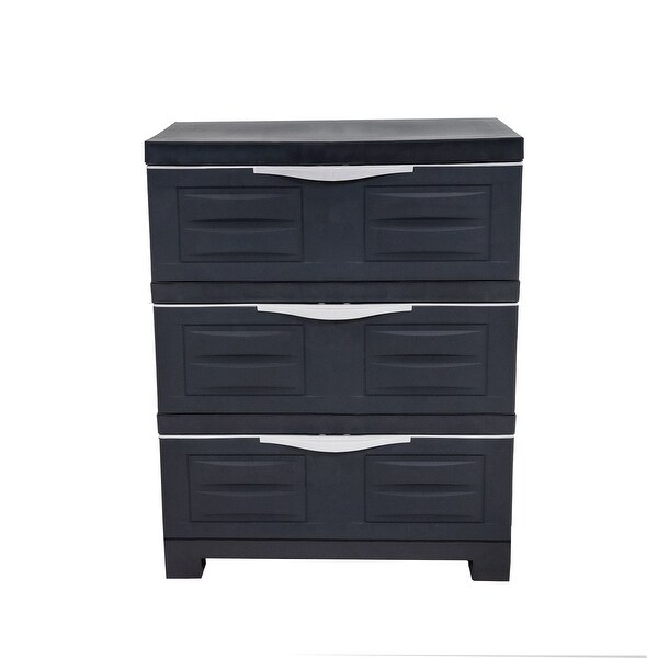 Sunnydaze 3-Tier Plastic Storage Drawers - Bed Bath & Beyond
