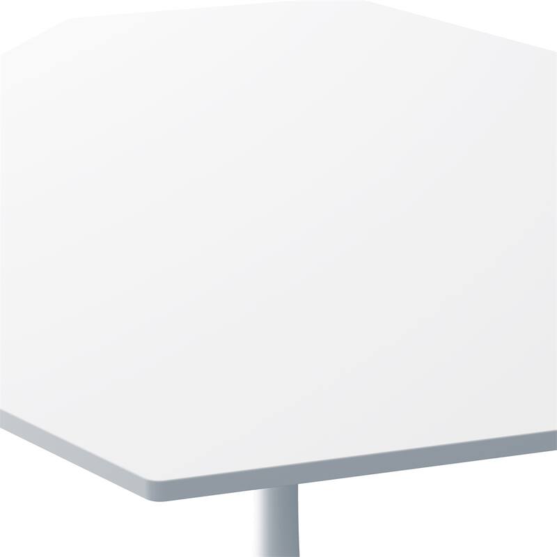 31.50"Modern Octagonal Coffee Table with MDF Table Top,Metal Base