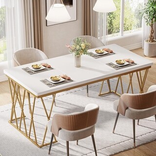 63 Inches Dining Table Modern Dining Room Table Dinner Table - Bed Bath ...