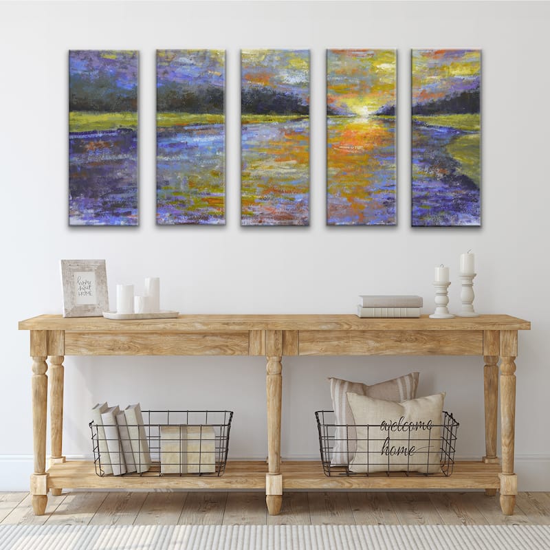 'Canyon Sunset' 5 Piece Wrapped Canvas Wall Art Set by Norman Wyatt Jr.